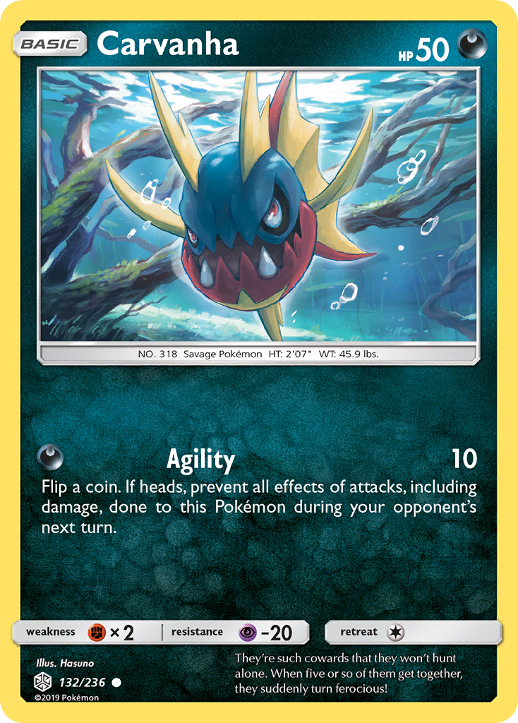 Carvanha (132/236) [Sun & Moon: Cosmic Eclipse] | Exor Games Bridgewater