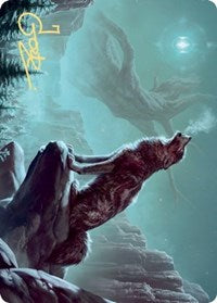 Sarulf's Packmate Art Card (Gold-Stamped Signature) [Kaldheim: Art Series] | Exor Games Bridgewater