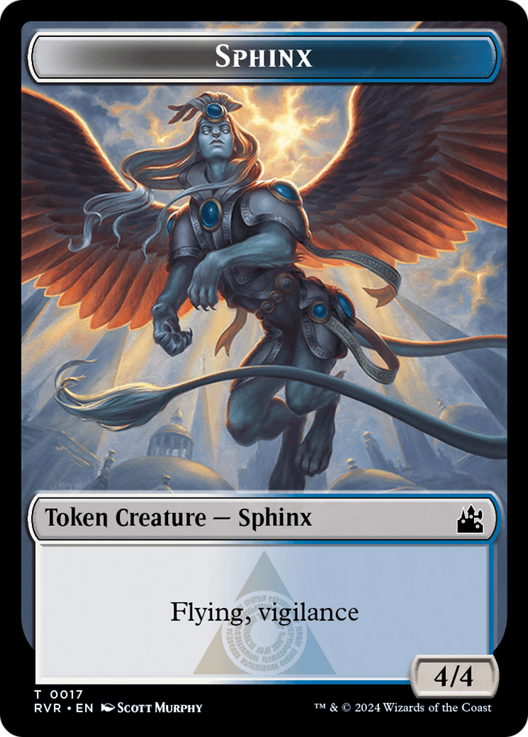 Saproling // Sphinx Double-Sided Token [Ravnica Remastered Tokens] | Exor Games Bridgewater