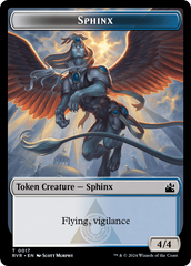 Spirit (0018) // Sphinx Double-Sided Token [Ravnica Remastered Tokens] | Exor Games Bridgewater