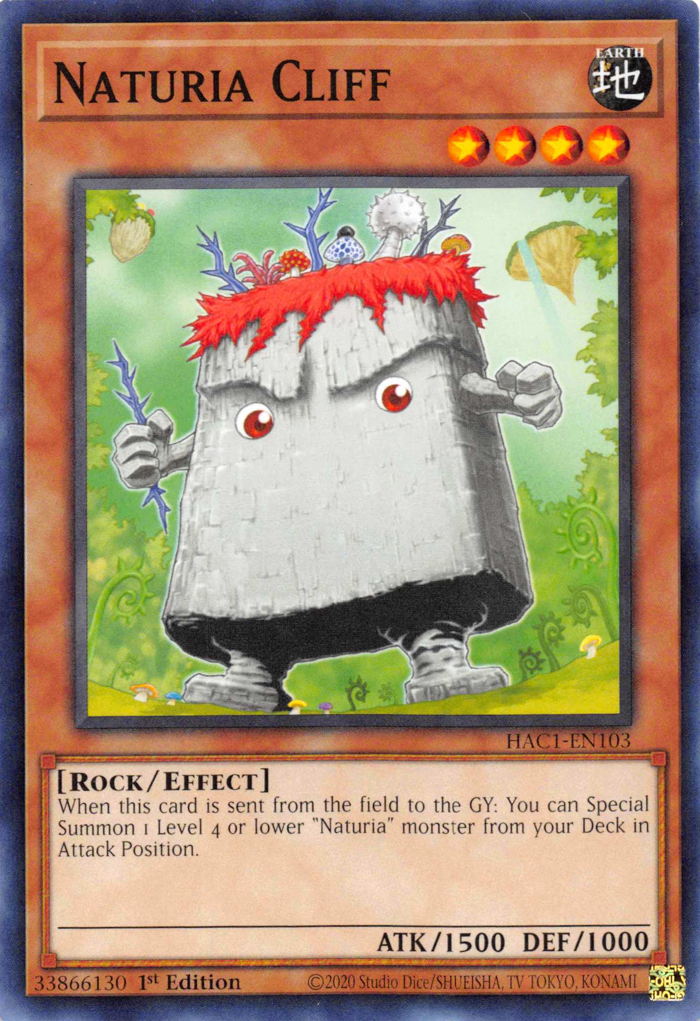 Naturia Cliff (Duel Terminal) [HAC1-EN103] Parallel Rare | Exor Games Bridgewater