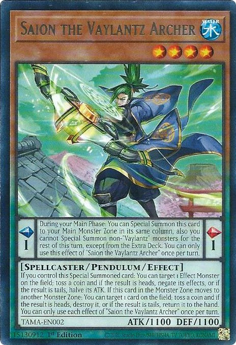 Saion the Vaylantz Archer [TAMA-EN002] Rare | Exor Games Bridgewater