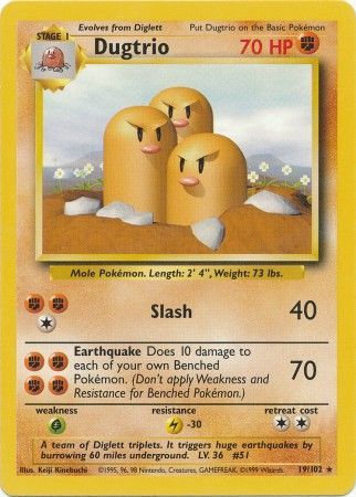 Dugtrio (19/102) [Base Set Unlimited] | Exor Games Bridgewater