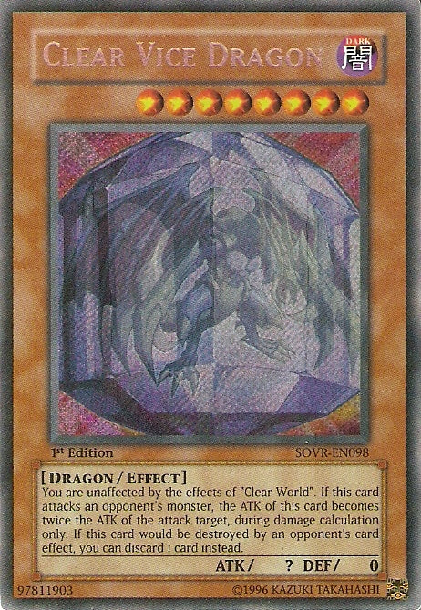 Clear Vice Dragon [SOVR-EN098] Secret Rare | Exor Games Bridgewater