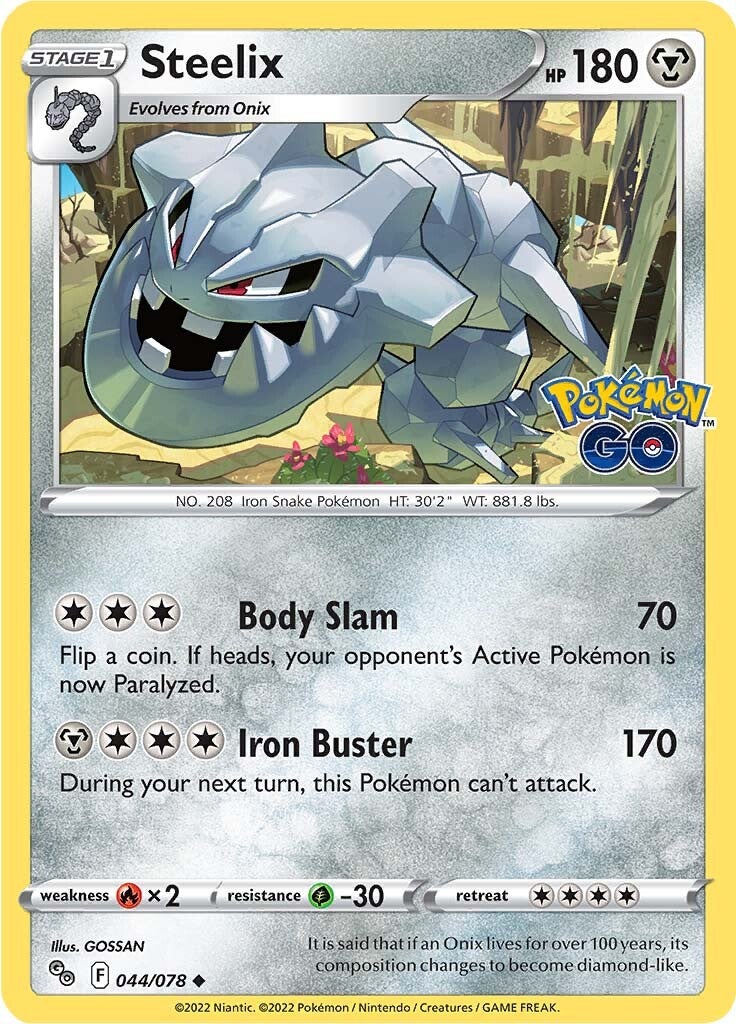 Steelix (044/078) [Pokémon GO] | Exor Games Bridgewater