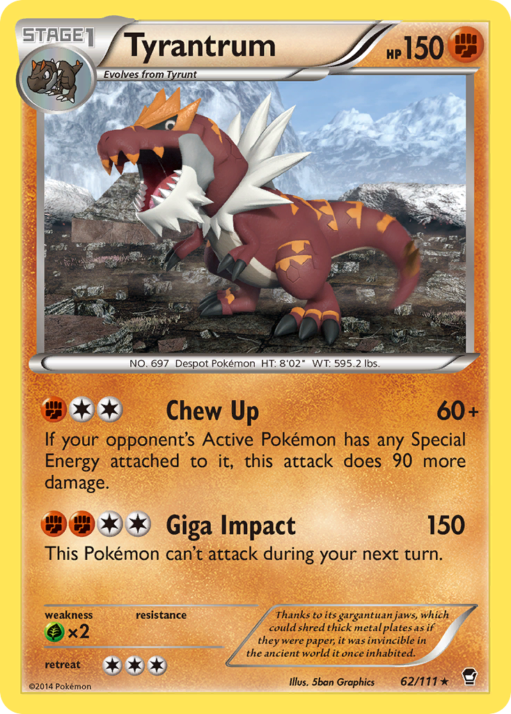 Tyrantrum (62/111) [XY: Furious Fists] | Exor Games Bridgewater