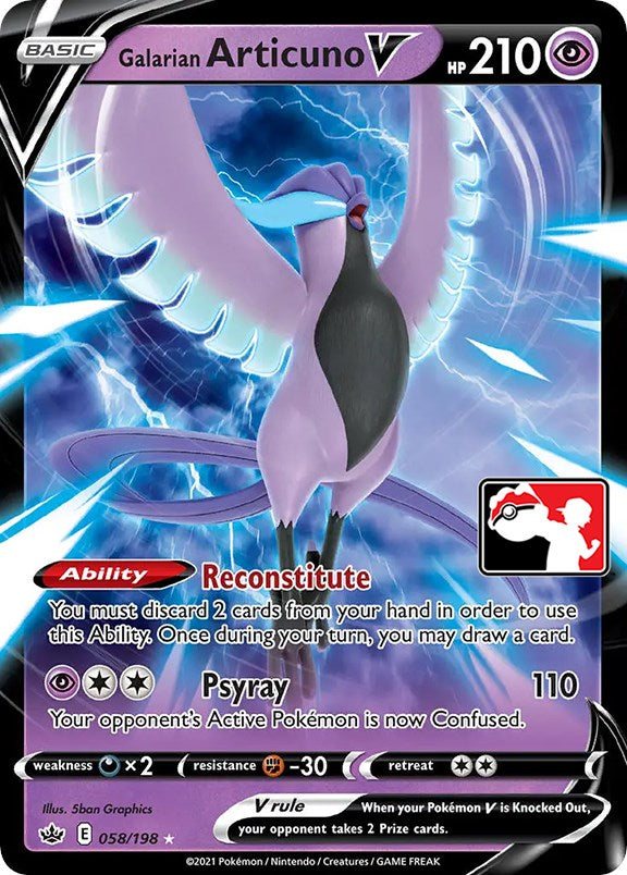 Galarian Articuno V (058/198) [Prize Pack Series One] | Exor Games Bridgewater