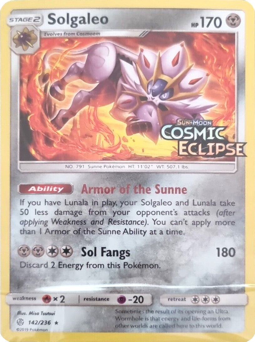 Solgaleo (142/236) (Cosmic Eclipse Stamped) [Sun & Moon: Cosmic Eclipse] | Exor Games Bridgewater