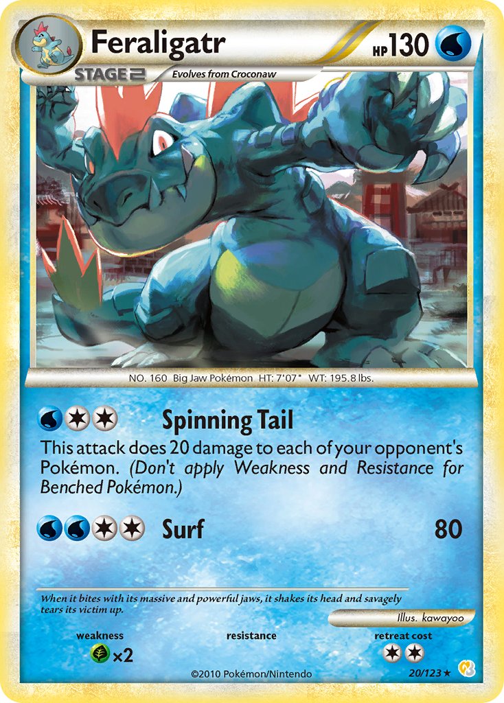 Feraligatr (20/123) (Theme Deck Exclusive) [HeartGold & SoulSilver: Base Set] | Exor Games Bridgewater