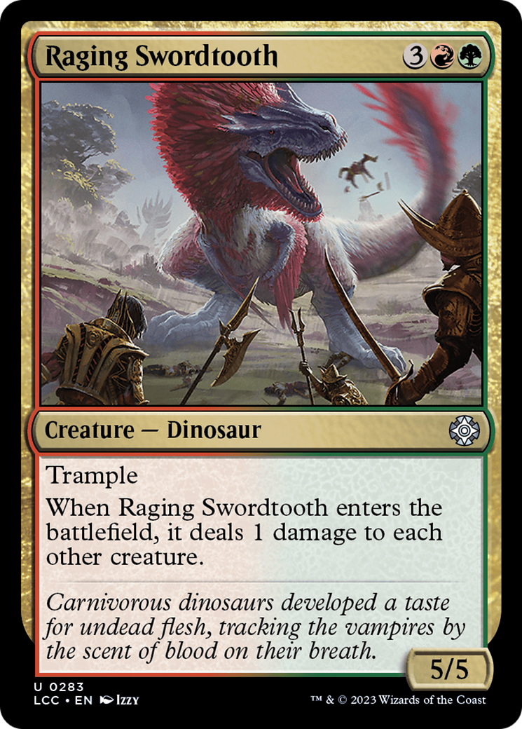 Raging Swordtooth [The Lost Caverns of Ixalan Commander] | Exor Games Bridgewater