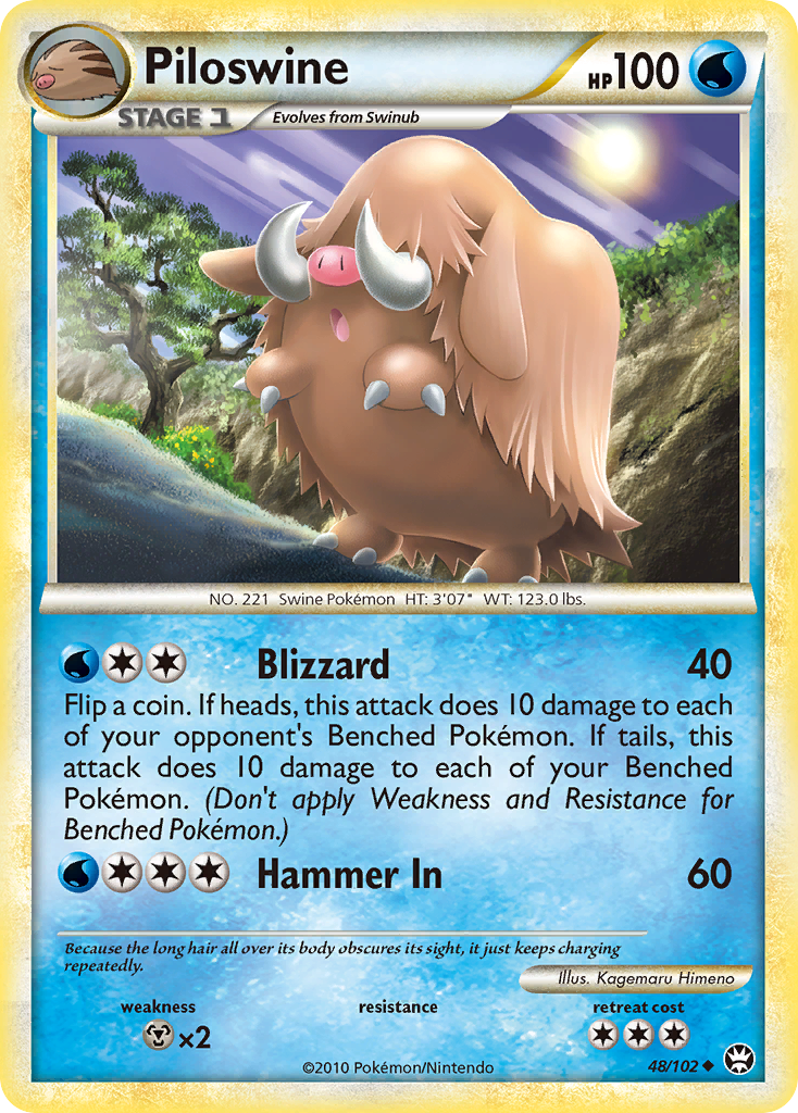 Piloswine (48/102) [HeartGold & SoulSilver: Triumphant] | Exor Games Bridgewater