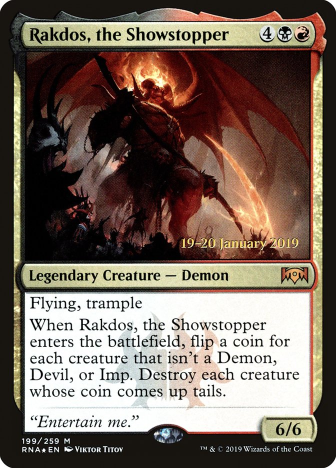 Rakdos, the Showstopper [Ravnica Allegiance Prerelease Promos] | Exor Games Bridgewater