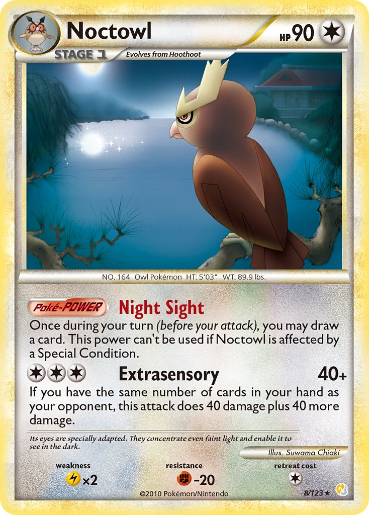 Noctowl (8/123) (Theme Deck Exclusive) [HeartGold & SoulSilver: Base Set] | Exor Games Bridgewater