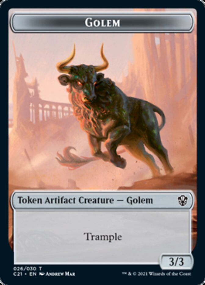 Golem (026) // Thopter Token [Commander 2021 Tokens] | Exor Games Bridgewater