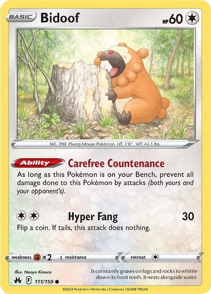 Bidoof (111/159) [Sword & Shield: Crown Zenith] | Exor Games Bridgewater