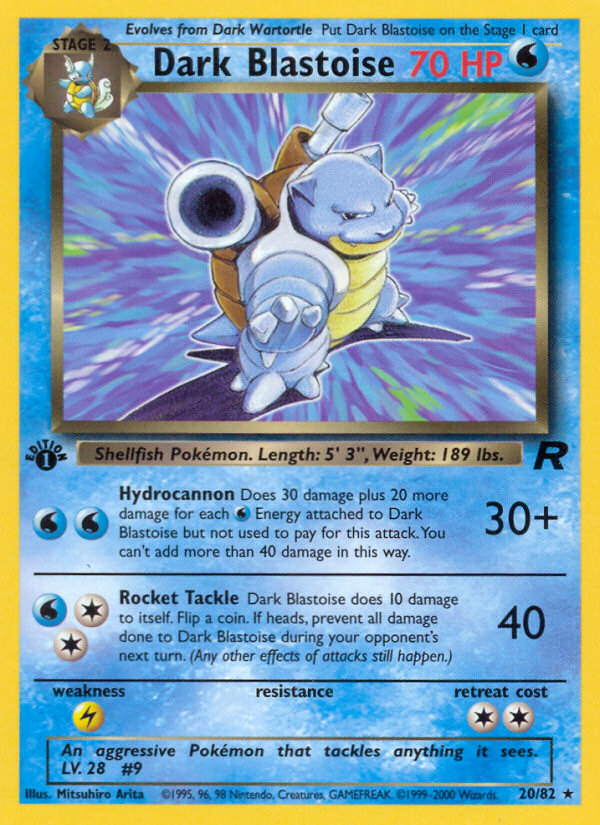 Dark Blastoise (20/82) [Team Rocket 1st Edition] | Exor Games Bridgewater