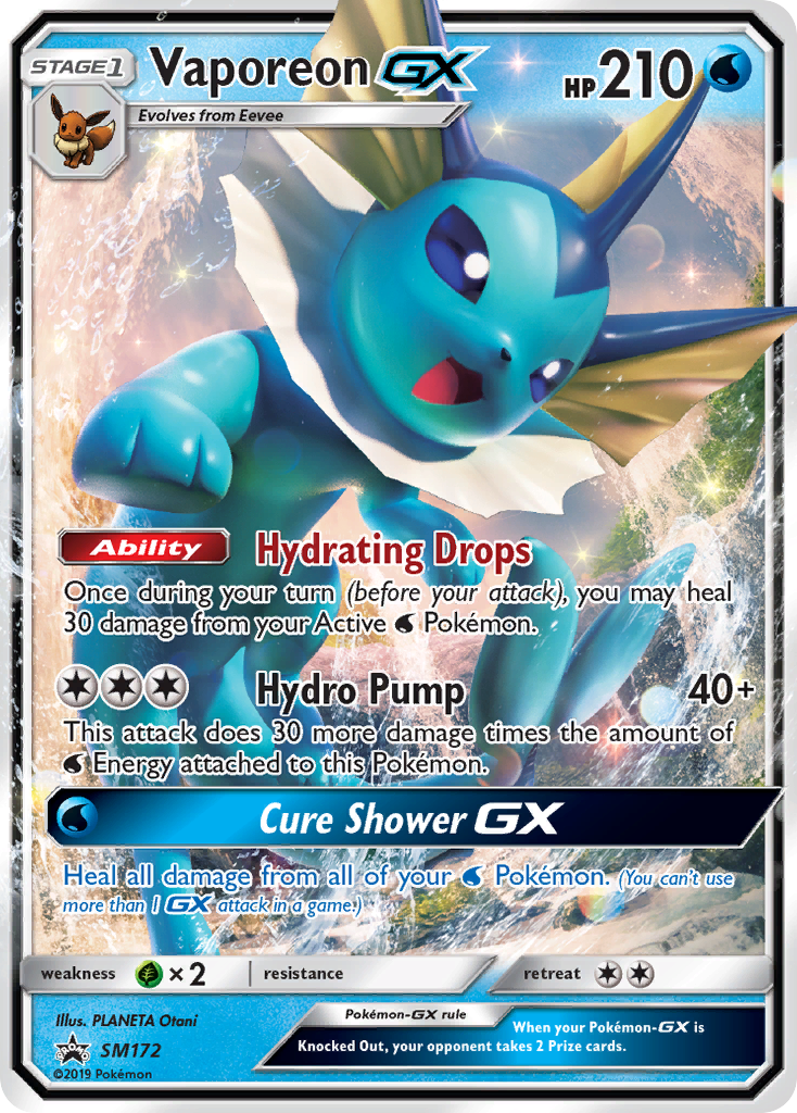 Vaporeon GX (SM172) [Sun & Moon: Black Star Promos] | Exor Games Bridgewater