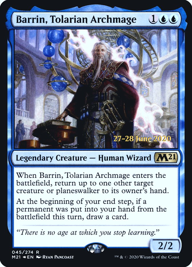 Barrin, Tolarian Archmage  [Core Set 2021 Prerelease Promos] | Exor Games Bridgewater