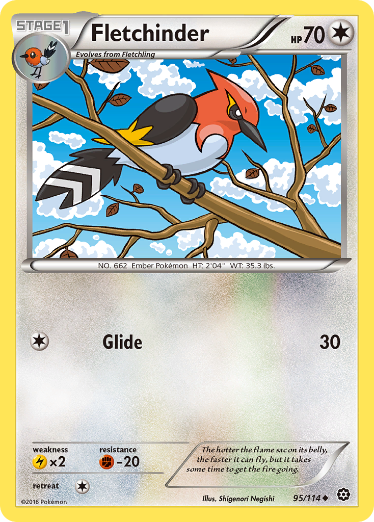 Fletchinder (95/114) [XY: Steam Siege] | Exor Games Bridgewater