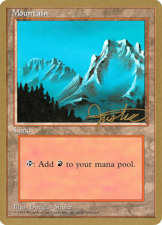 Mountain (mj374) (Mark Justice) [Pro Tour Collector Set] | Exor Games Bridgewater