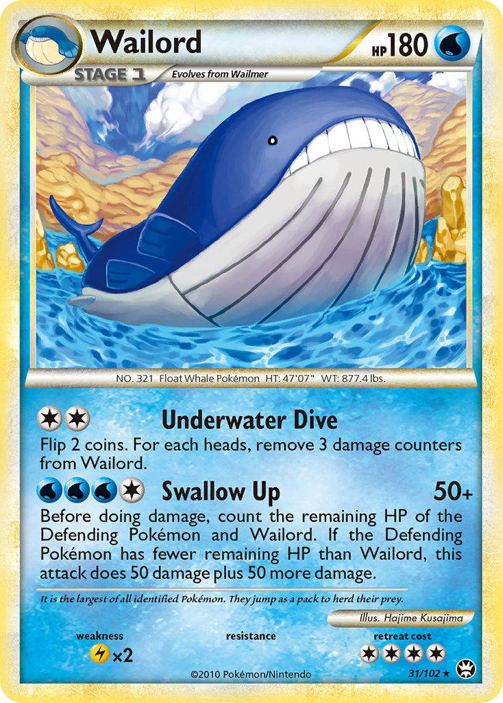 Wailord (31/102) [HeartGold & SoulSilver: Triumphant] | Exor Games Bridgewater