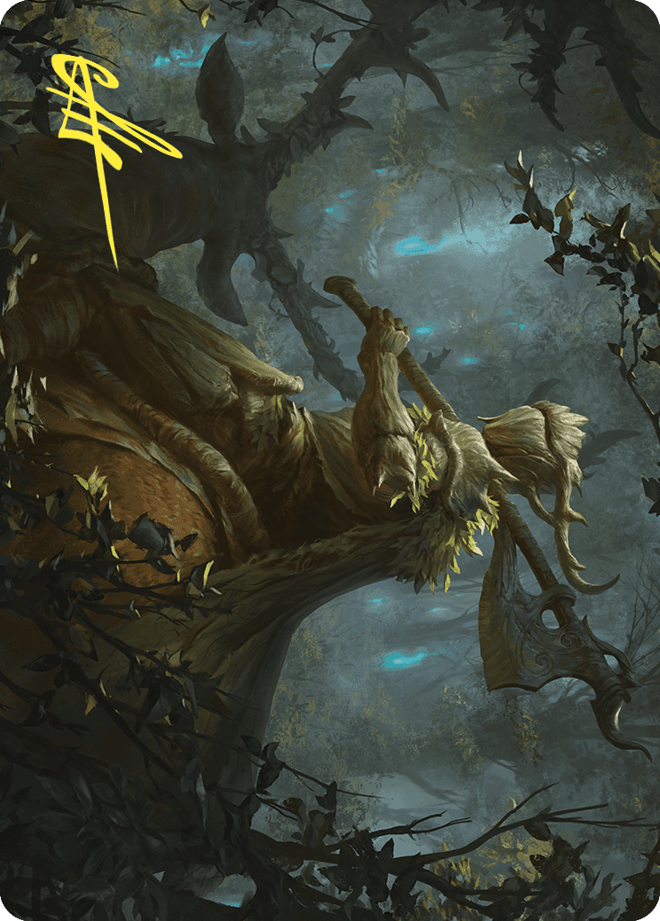 Verdant Outrider Art Card (Gold-Stamped Signature) [Wilds of Eldraine Art Series] | Exor Games Bridgewater