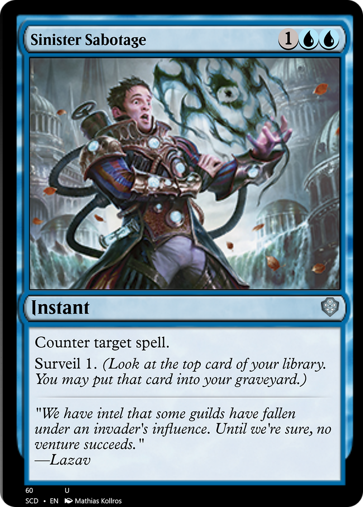 Sinister Sabotage [Starter Commander Decks] | Exor Games Bridgewater