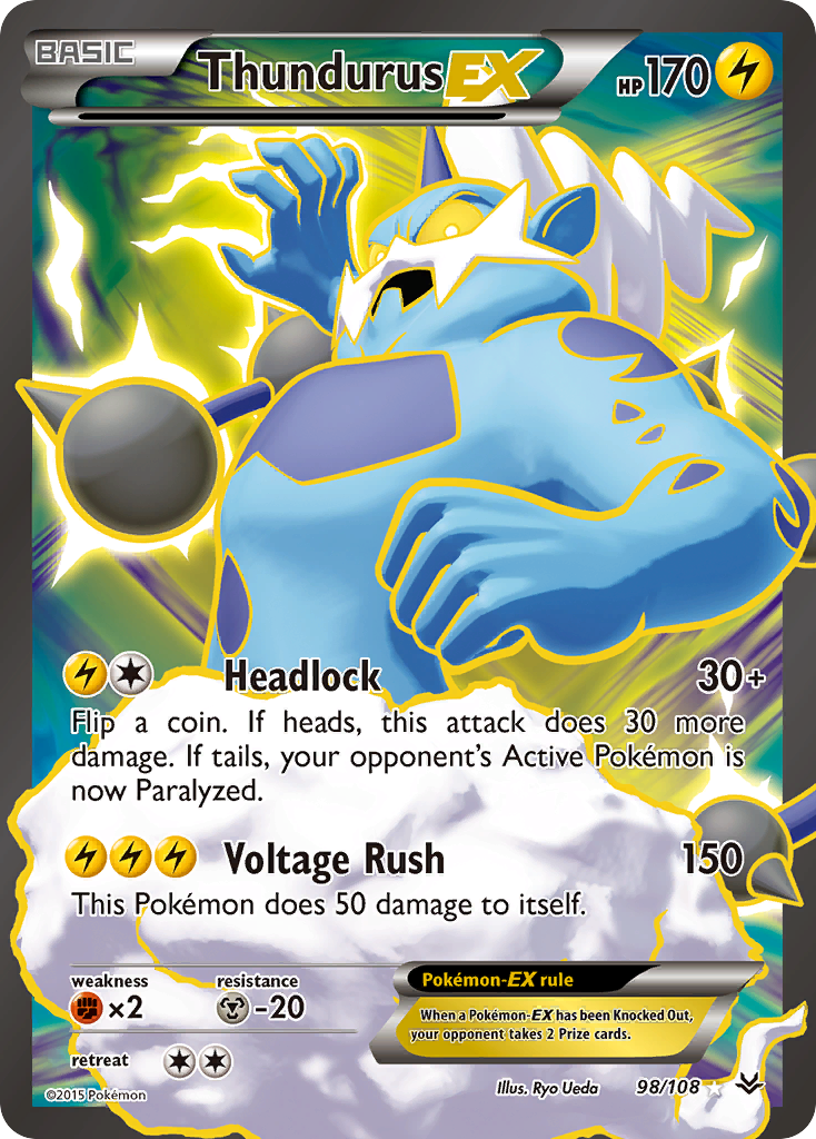 Thundurus EX (98/108) [XY: Roaring Skies] | Exor Games Bridgewater