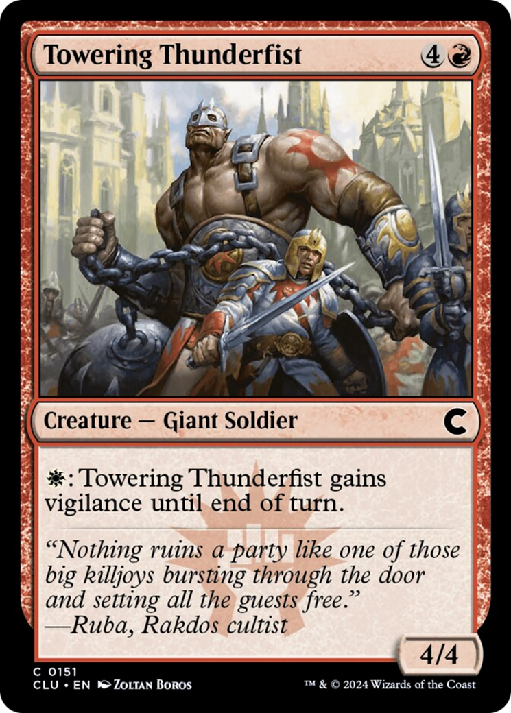 Towering Thunderfist [Ravnica: Clue Edition] | Exor Games Bridgewater