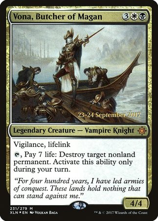 Vona, Butcher of Magan [Ixalan Promos] | Exor Games Bridgewater