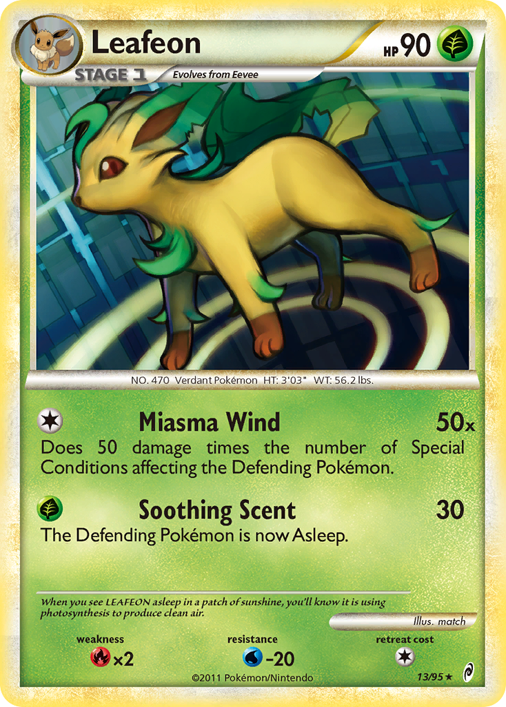 Leafeon (13/95) [HeartGold & SoulSilver: Call of Legends] | Exor Games Bridgewater