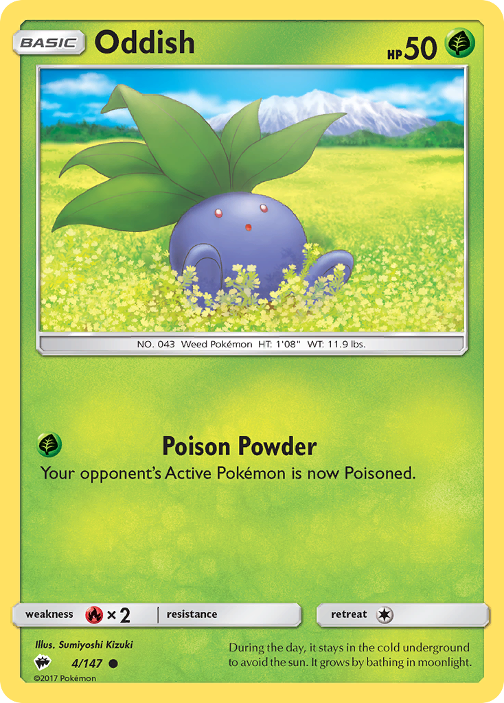 Oddish (4/147) [Sun & Moon: Burning Shadows] | Exor Games Bridgewater