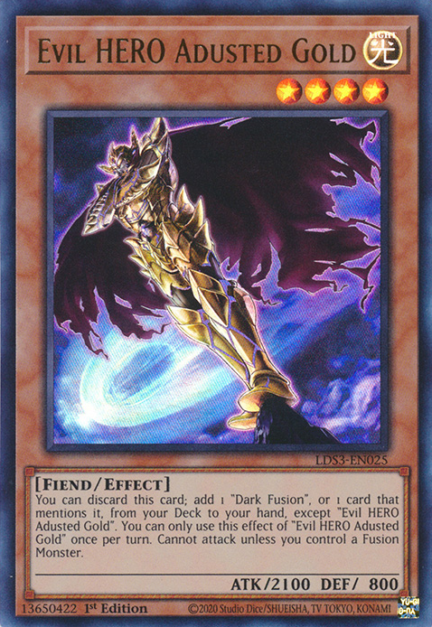 Evil HERO Adusted Gold [LDS3-EN025] Ultra Rare | Exor Games Bridgewater