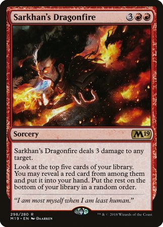 Sarkhan's Dragonfire [Core Set 2019] | Exor Games Bridgewater