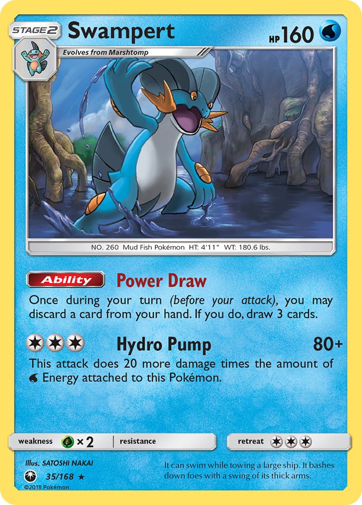 Swampert (35/168) (Theme Deck Exclusive) [Sun & Moon: Celestial Storm] | Exor Games Bridgewater