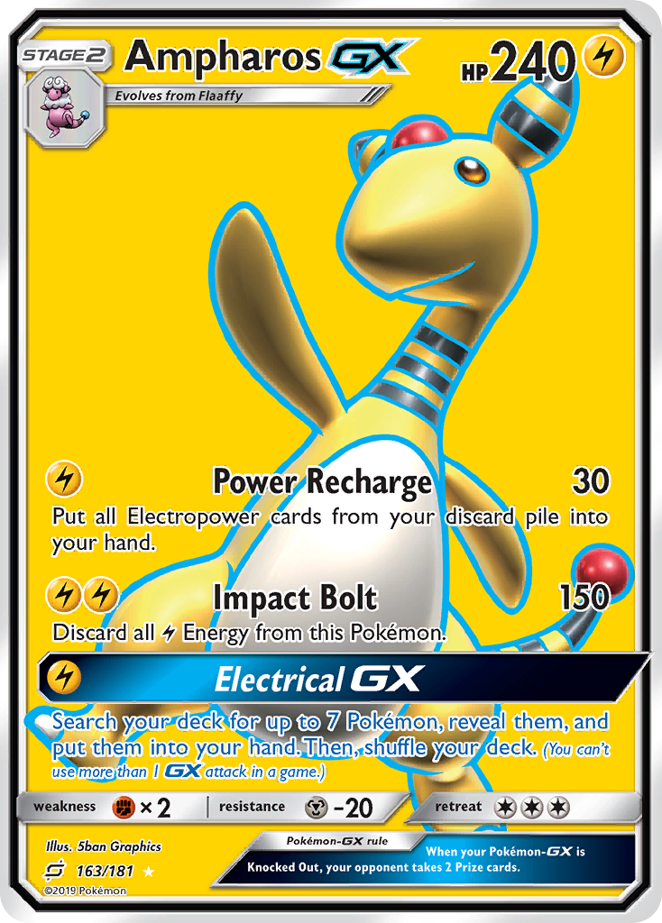 Ampharos GX (163/181) [Sun & Moon: Team Up] | Exor Games Bridgewater