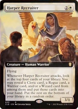 Harper Recruiter (Extended Art) [Commander Legends: Battle for Baldur's Gate] | Exor Games Bridgewater