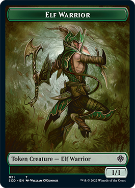 Elf Warrior // Soldier Double-Sided Token [Starter Commander Decks] | Exor Games Bridgewater