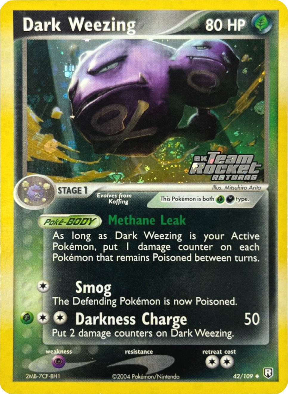 Dark Weezing (42/109) (Stamped) [EX: Team Rocket Returns] | Exor Games Bridgewater