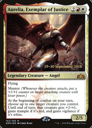 Aurelia, Exemplar of Justice [Guilds of Ravnica Promos] | Exor Games Bridgewater