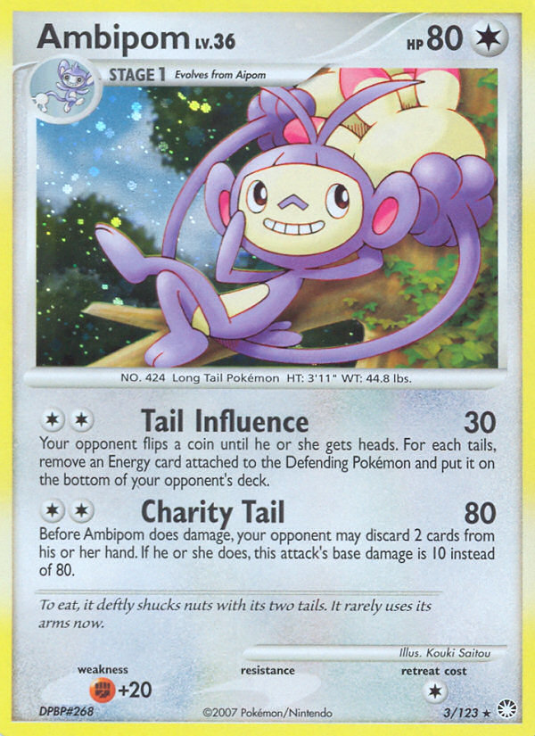 Ambipom (3/123) [Diamond & Pearl: Mysterious Treasures] | Exor Games Bridgewater