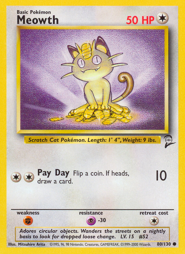 Meowth (80/130) [Base Set 2] | Exor Games Bridgewater