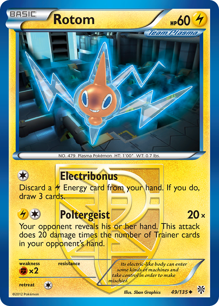 Rotom (49/135) [Black & White: Plasma Storm] | Exor Games Bridgewater