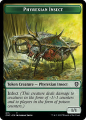 Phyrexian Wurm // Phyrexian Insect Double-Sided Token [Phyrexia: All Will Be One Commander Tokens] | Exor Games Bridgewater