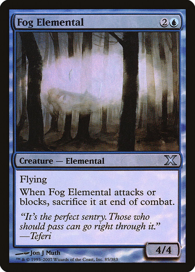 Fog Elemental (Premium Foil) [Tenth Edition] | Exor Games Bridgewater