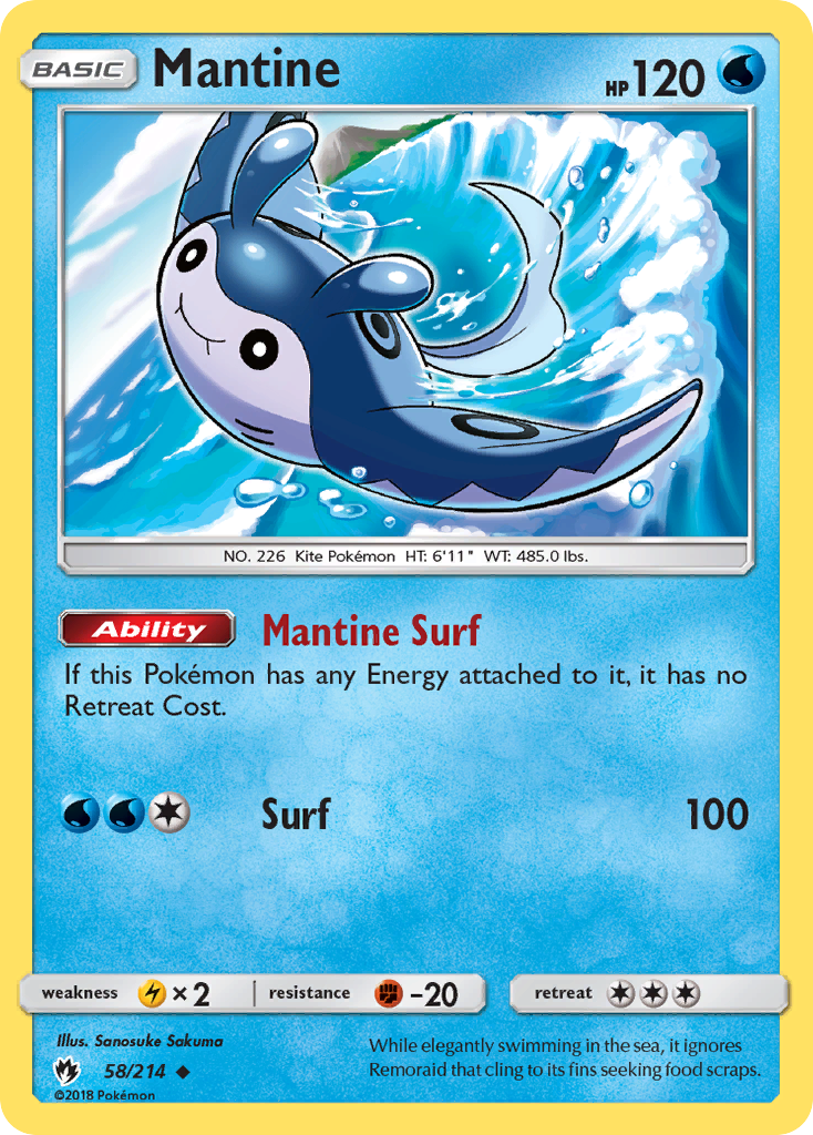 Mantine (58/214) [Sun & Moon: Lost Thunder] | Exor Games Bridgewater