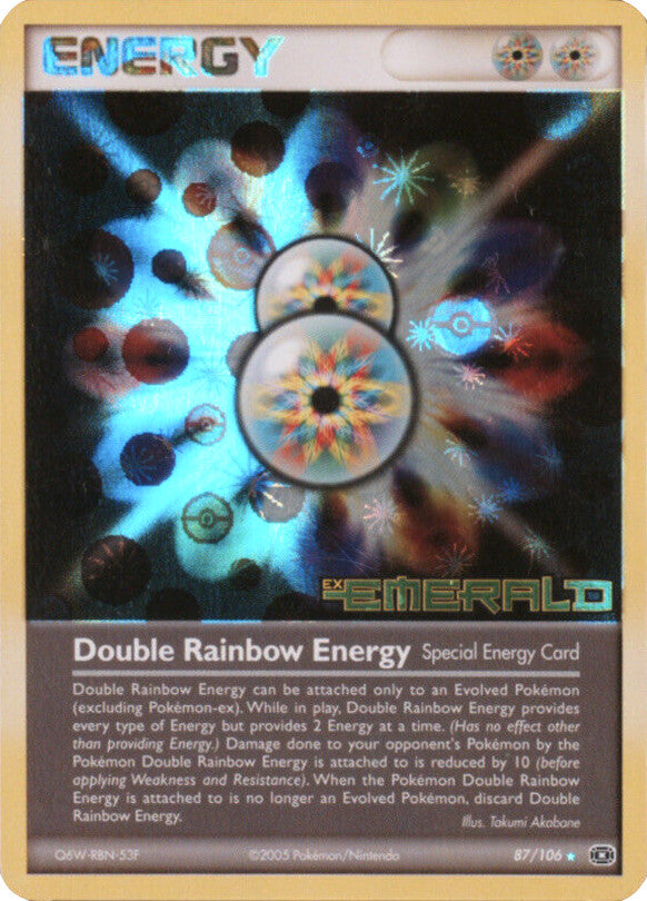 Double Rainbow Energy (87/106) (Stamped) [EX: Emerald] | Exor Games Bridgewater