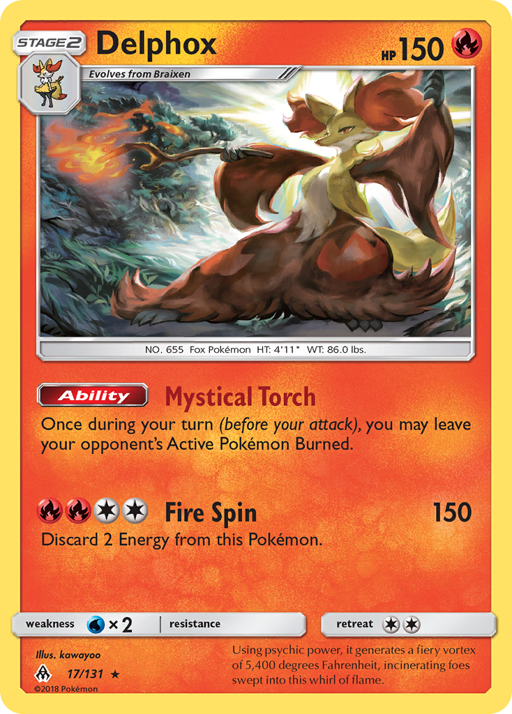 Delphox (17/131) [Sun & Moon: Forbidden Light] | Exor Games Bridgewater