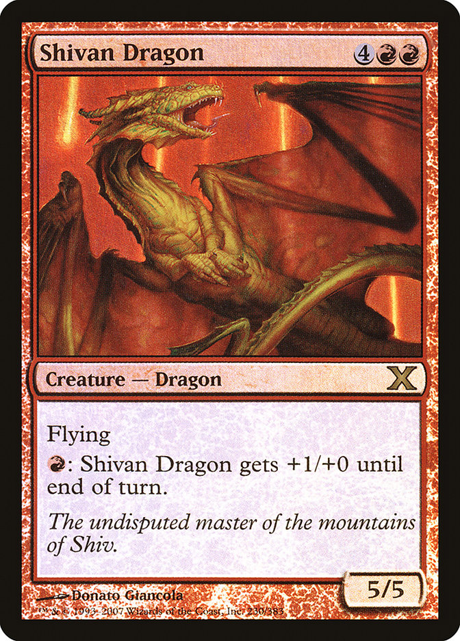 Shivan Dragon (Premium Foil) [Tenth Edition] | Exor Games Bridgewater