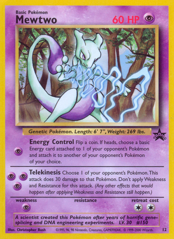 Mewtwo (12) [Wizards of the Coast: Black Star Promos] | Exor Games Bridgewater